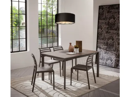 Tavolo allungabile moderno in metallo e laminato Mauro di La Primavera