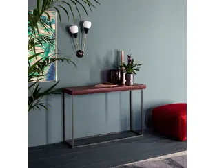Tavolo consolle allungabile moderno in legno e metallo Wood di Devina Nais