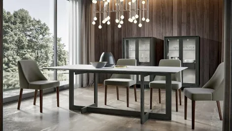 Tavolo Zen Zenith con top in laminato e struttura in legno di Mobilgam