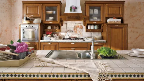 Cucina classica in legno con isola Epoca di Ar-Tre