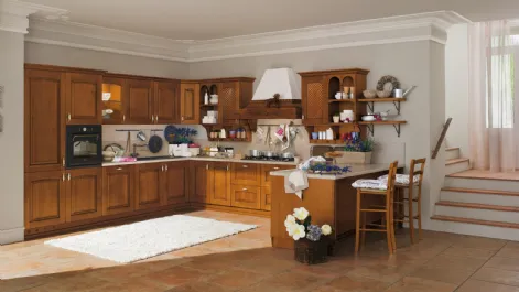 Cucina Classica angolare in legno di ciliegio Contessa di Ar-Tre