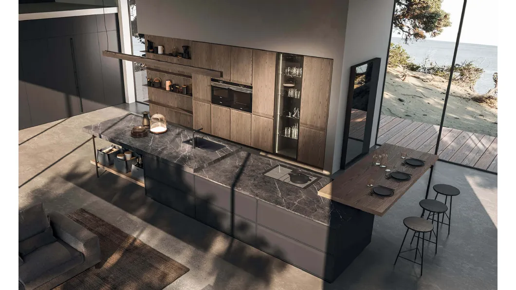 Cucina Design con isola Ak 07 01 di Arrital