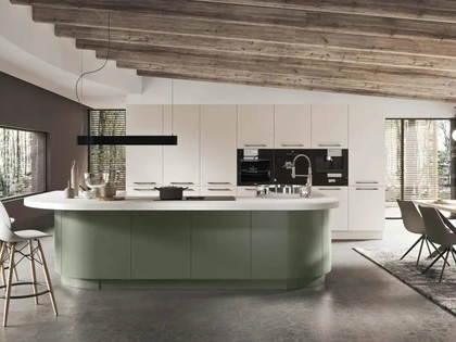 Cucina Moderna con isola Progetto Sistema Laccato 02 di Ar-Tre