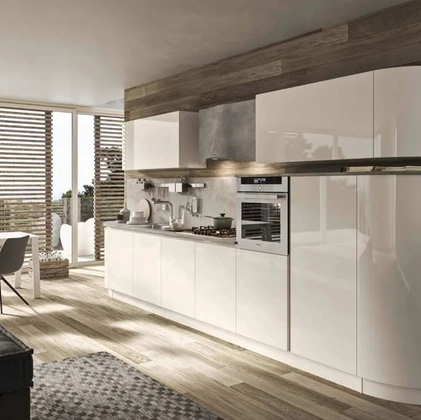 Cucina Moderna lineare Progetto Sistema Laccato 03 di Ar-Tre