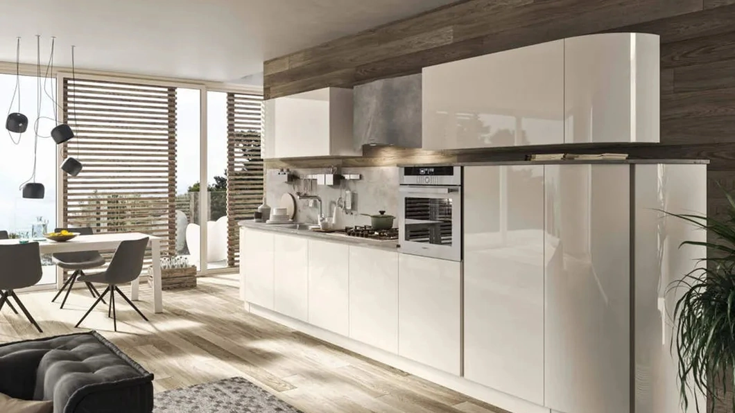 Cucina Moderna lineare Progetto Sistema Laccato 03 di Ar-Tre