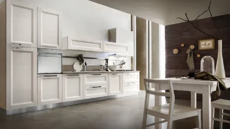 Cucina Moderna lineare in laccato bianco Vela Merano di Ar-Tre