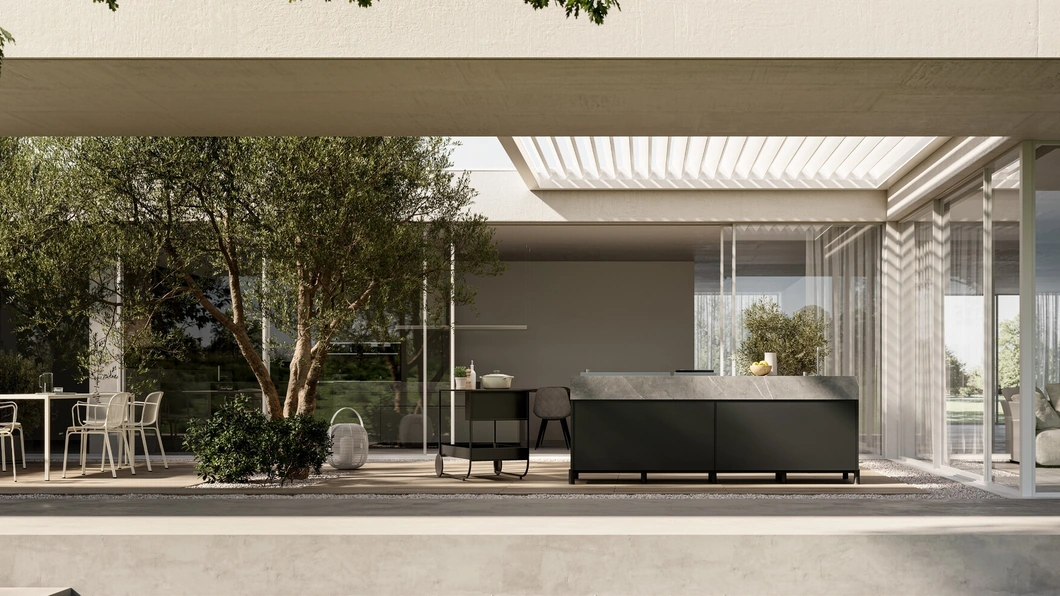 Cucina Moderna per esterno in alluminio Aura 03 di Arredo3