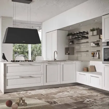 Cucina Moderna in legno laccato con penisola Cloe 01 di Ar-Tre