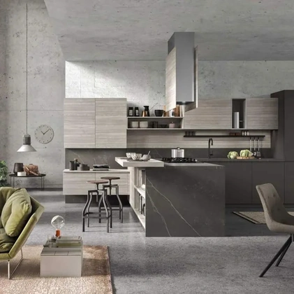 Cucina Moderna con penisola Fly Evo Flo Evo 02 di Ar-Tre
