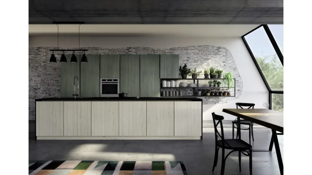 Cucina Moderna con isola New Step 04 di Fratelli Mirandola