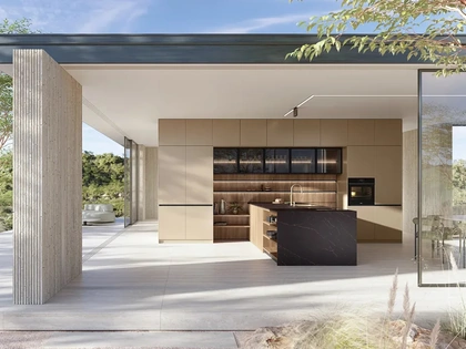 Cucina Moderna con penisola I Naturali 01 in laccato e legno di Ar-Tre