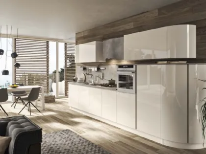 Cucina Moderna lineare in laccato lucido Ibiza di Ar-Tre