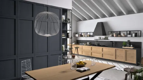 Cucina Moderna lineare in rovere nodato Infinity 02 di Ar-Tre
