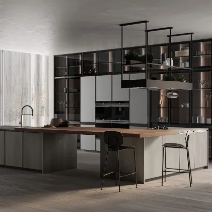 Cucina Moderna Kronos 06 con isola di Arredo3
