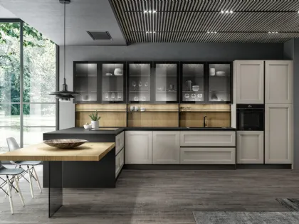 Cucina Moderna con penisola Meg 02 di Arredo3