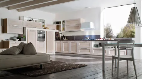 Cucina Moderna lineare in pino gessato Vela Peschiera del Garda di Ar-Tre