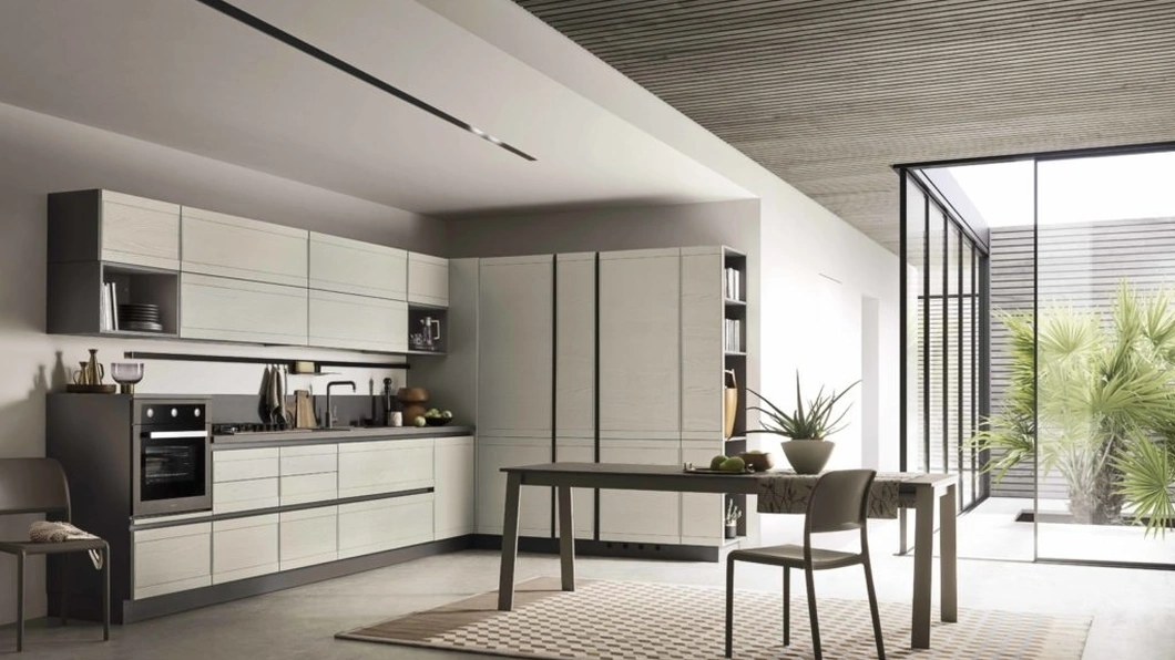 Cucina Moderna angolare in legno laccato Zoe 01 di Ar-Tre