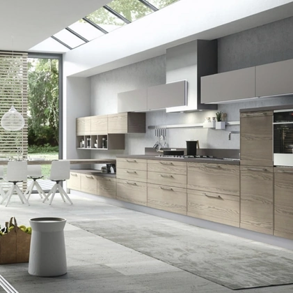 Cucina Moderna lineare in legno Zoe 05 di Ar-Tre