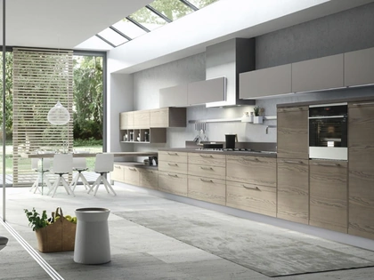 Cucina Moderna lineare in legno Zoe 05 di Ar-Tre