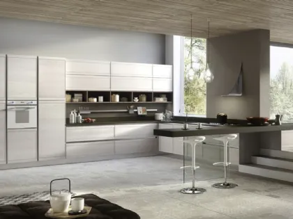 Cucina Moderna angolare con penisola Zoe Design 04 di Ar-Tre