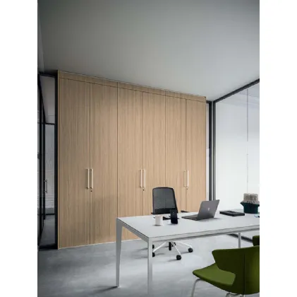 Armadio Ufficio S1 effetto legno di Quadrifoglio