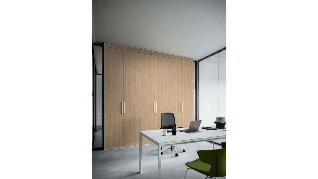 Armadio Ufficio S1 effetto legno di Quadrifoglio
